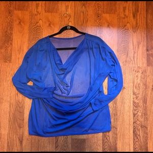 Sheer blue blouse